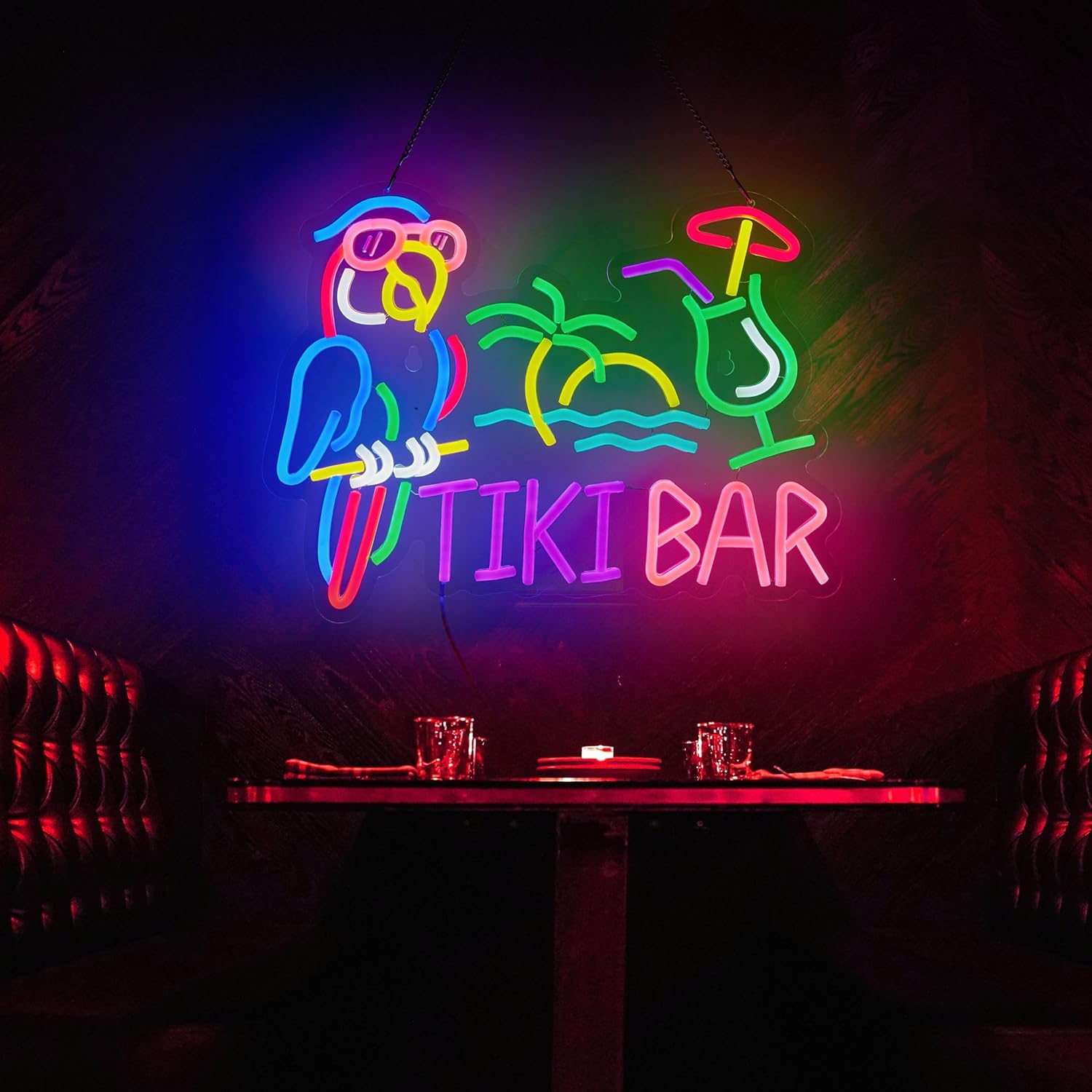 لافتة نيون على شكل ببغاء وشجرة - مراجعة Neon Sign Party وسعره