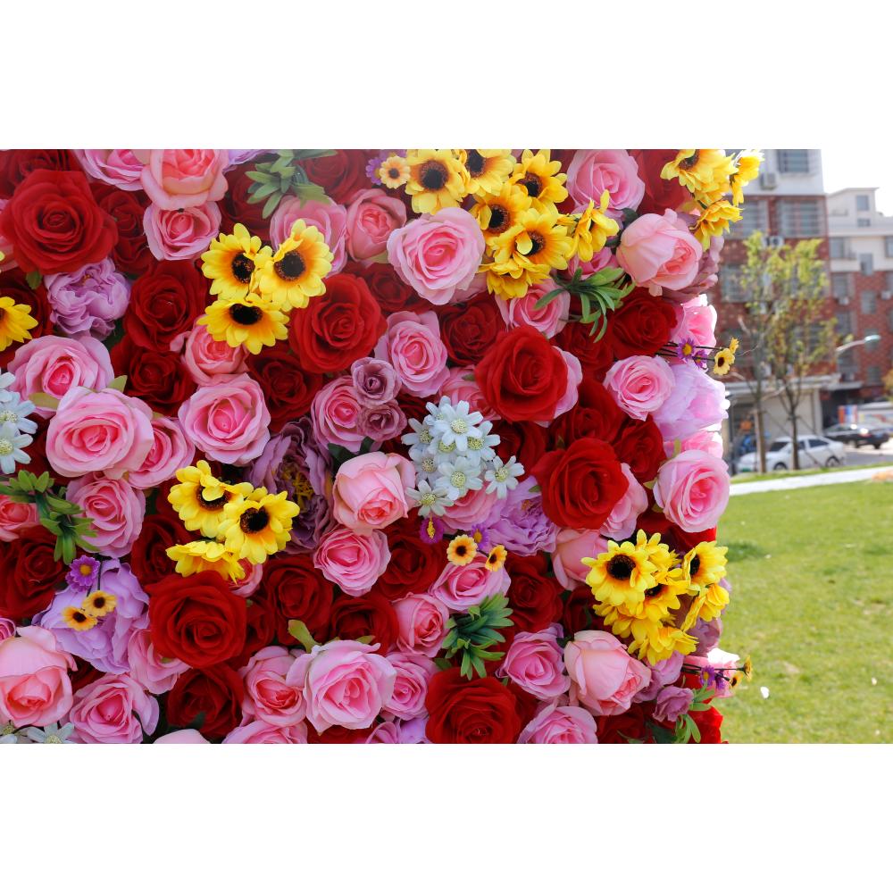 لوحة خلفية زهور حمراء اصطناعية - مراجعة Flower Wall Panel وسعره